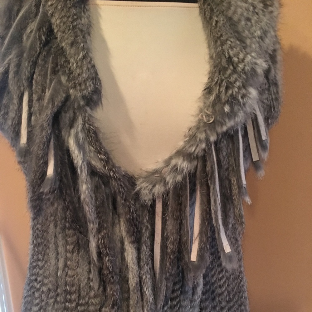 Rabbit fur vest